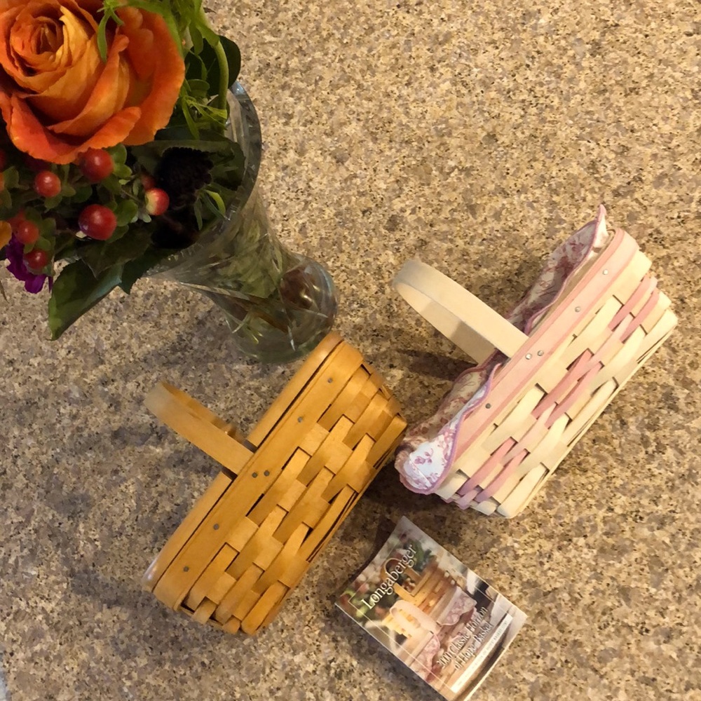 2 Longaberger Horizon of Hope 2000 Baskets Handmade Baskets